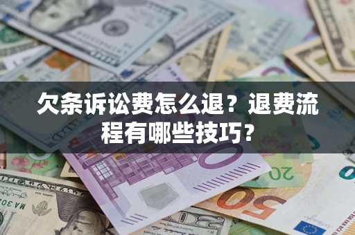 北京欠条诉讼费怎么退？退费流程有哪些技巧？