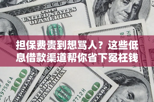 北京担保费贵到想骂人？这些低息借款渠道帮你省下冤枉钱