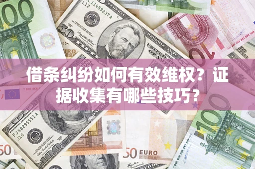北京借条纠纷如何有效维权？证据收集有哪些技巧？