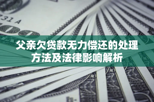 北京父亲欠贷款无力偿还的处理方法及法律影响解析